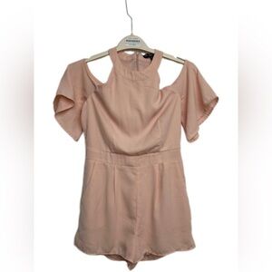 One Clothing Los Angeles Pink Cold Shoulder Romper Size Small